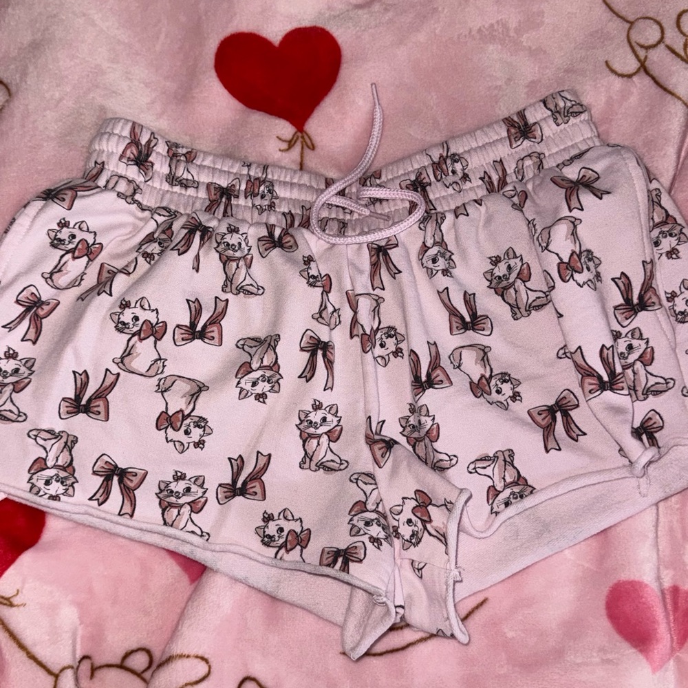 Disney Women's Pink Character Print Athletic Shorts